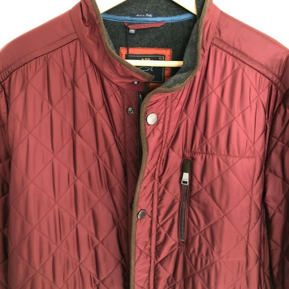 Paul&Shark Yachting Men's Brick Color Quilted Coat